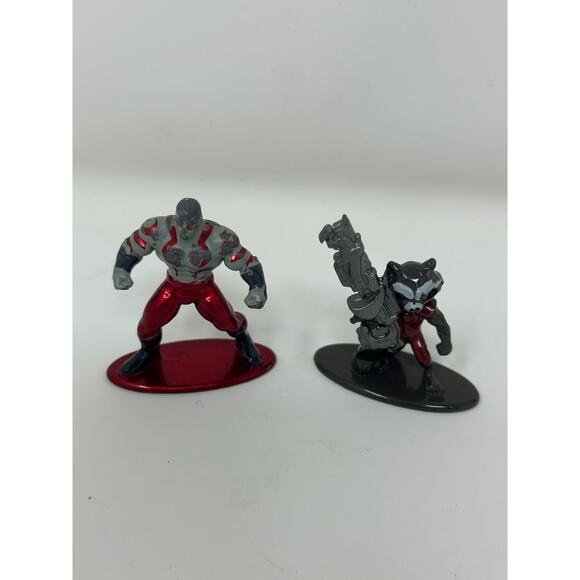 Marvel Guardians of Galaxy Metal Figures SET Star-Lord Groot Rocket Gamora Drax - Picture 2 of 8